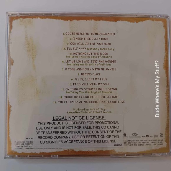 JARS OF CLAY - REDEMPTION SONGS - 2005 CD - 13 SONGS - Picture 3 of 3